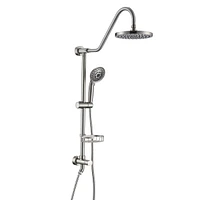 Simplie Fun Shower System With Rain Showerhead, 5-Function Hand Showerble Slide Bar And Soap