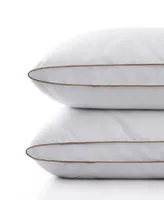 Unikome 100 Cotton Medium Support Feather Down 2 Pack Pillow