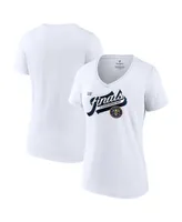 Women's Fanatics White Denver Nuggets 2023 Western Conference Champions Locker Room Plus Size V-Neck T-shirt