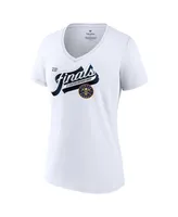 Women's Fanatics White Denver Nuggets 2023 Western Conference Champions Locker Room Plus Size V-Neck T-shirt