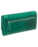 Mancini South Beach Rfid Secure Quadruple Fold Wallet