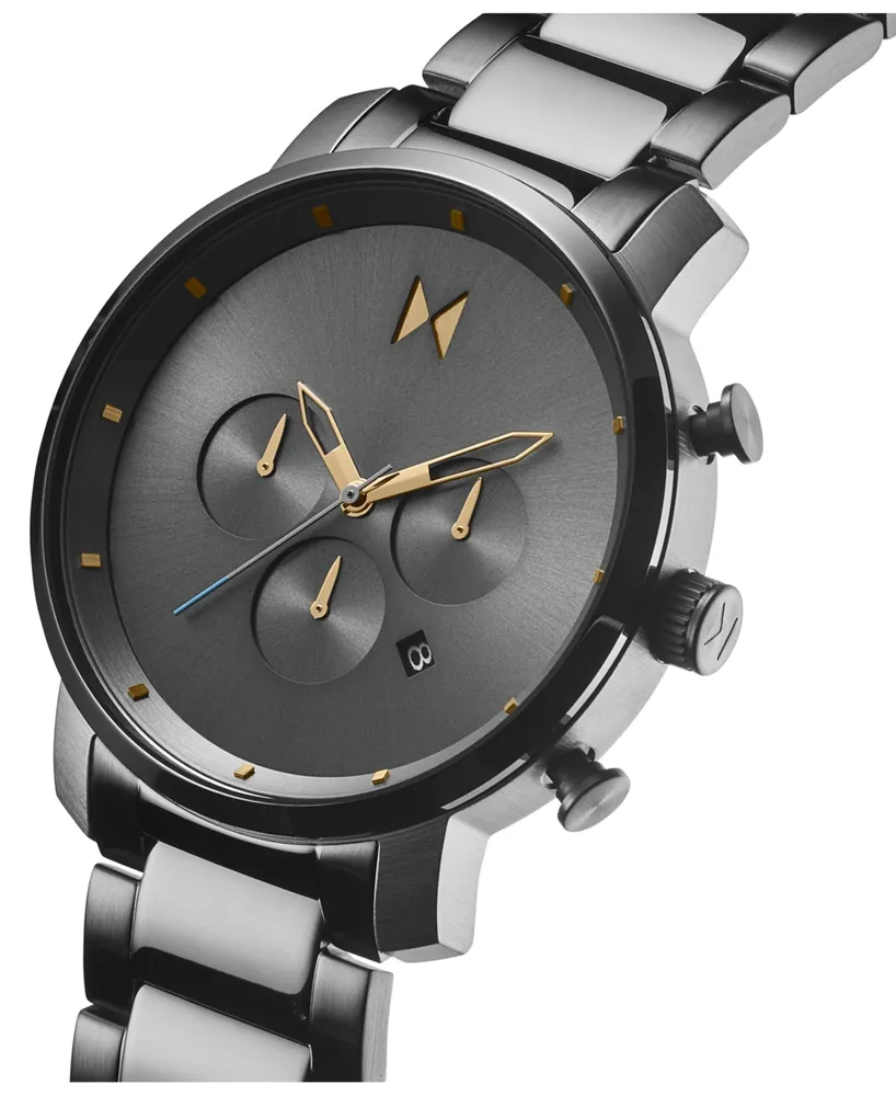 Mvmt Men's Chronograph Black Stainless Steel Bracelet Watch 45mm