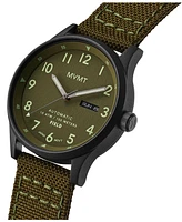 Mvmt Men's Field Automatic Green Canvas Strap Watch 42mm