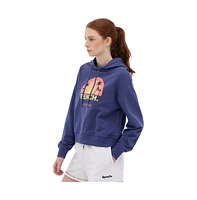 Bench Dna Women's French Terry Cropped Graphic Hoodie