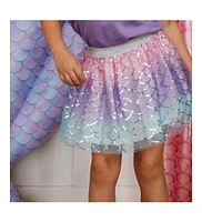 Sweet Wink Little and Big Girls Sparkling Mermaid Tutu Skirt