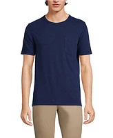 Lands' End Men's Short Sleeve Garment Dye Slub Pocket Tee