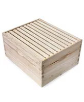 Honey Keeper Beehive 10 Frame Kit Super Box and 10 Deep Frames with Foundations for Langstroth Beekeeping