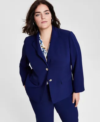 Kasper Plus Two-Button Blazer