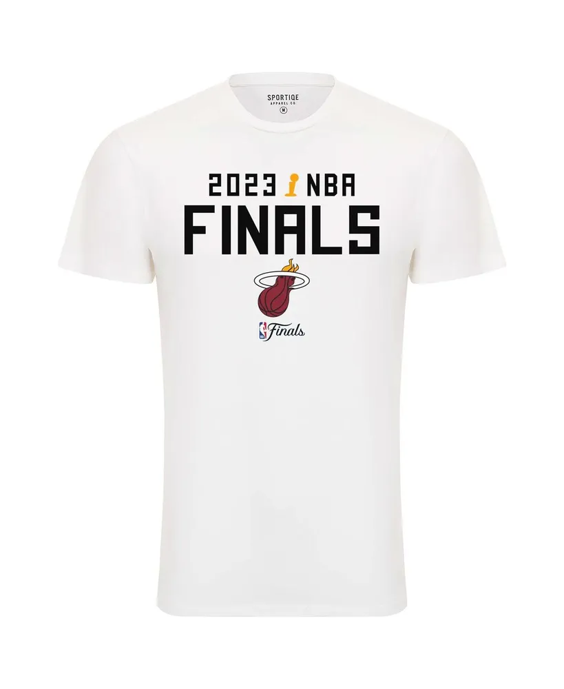 Men's and Women's Sportiqe White Miami Heat 2023 Nba Finals Bingham Premium T-shirt