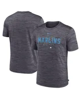 Men's Nike Charcoal Miami Marlins Authentic Collection Velocity Performance Practice T-shirt