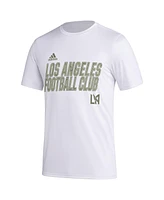 Men's adidas White Lafc Team Jersey Hook Aeroready T-shirt