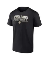 Men's Fanatics Black New Orleans Saints Big and Tall N'Orleans Football Statement T-shirt