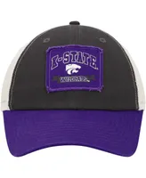 Men's Colosseum Charcoal Kansas State Wildcats Objection Snapback Hat