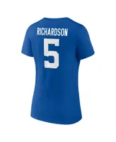 Women's Fanatics Anthony Richardson Royal Indianapolis Colts Icon Name and Number V-Neck T-shirt