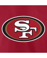 Men's Fanatics Christian McCaffrey Scarlet San Francisco 49ers Player Icon Name and Number T-shirt