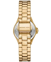 Michael Kors Women's Lennox Quartz Three-Hand Gold-Tone Stainless Steel Watch 30mm