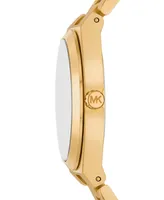 Michael Kors Women's Lennox Quartz Three-Hand -Tone Stainless Steel Watch 37mm