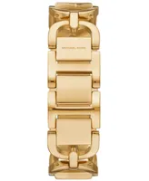 Michael Kors Women's Empire Quartz Three-Hand Gold-Tone Stainless Steel Watch 20X30mm