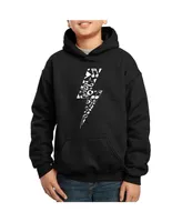 La Pop Art Boys Word Hooded Sweatshirt - Lightning Bolt