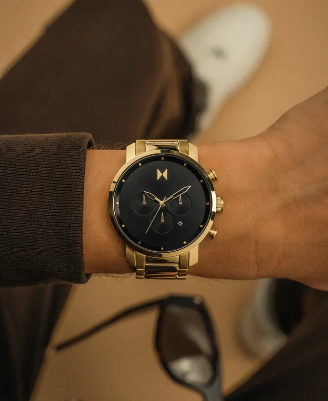 45mm Mvmt Stainless Men\'s Gold-tone | MainPlace Chronograph Watch Steel Bracelet Mall