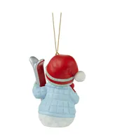 Precious Moments Tis The Ski-Son To Be Jolly Annual Snowman Bisque Porcelain Ornament