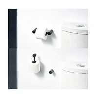 Idb Matte Black Pivot Toilet Paper Holder for Bathroom, Wall Mount Toilet Roll Dispenser