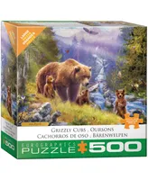 Eurographics Incorporated Jan Patrik Grizzly Cubs Large Pieces Family Puzzle, 500 Pieces