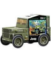 Eurographics Incorporated the Jeep Army Truck Collectible Shaped Tin Puzzle, 550 Pieces