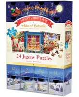 Eurographics Incorporated Merry Christmas Advent Calendar 24 Jigsaw Puzzles, 24 x 50 Pieces