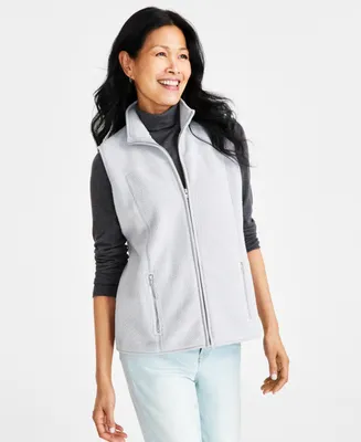 Style & Co Petite Polar Fleece Vest, Created for Macy's