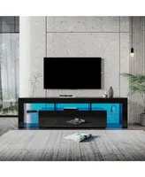 Simplie Fun Modern Gloss Tv Stand For 80 Inch Tv