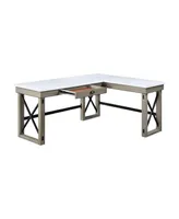 Streamdale Furniture Talmar Writing Desk with Lift Top In Marble Top