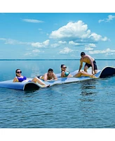 Costway 3-Layer Floating Water Pad 12' x 6' Oasis Foam Mat