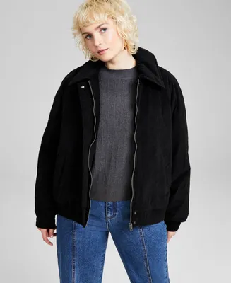 And Now This Women's Corduroy Bomber Jacket , Created for Macy's