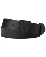 Polo Ralph Lauren Men's Shield-Buckle Leather Belt