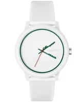 Lacoste Unisex L.12.12 White Silicone Strap Watch 42mm