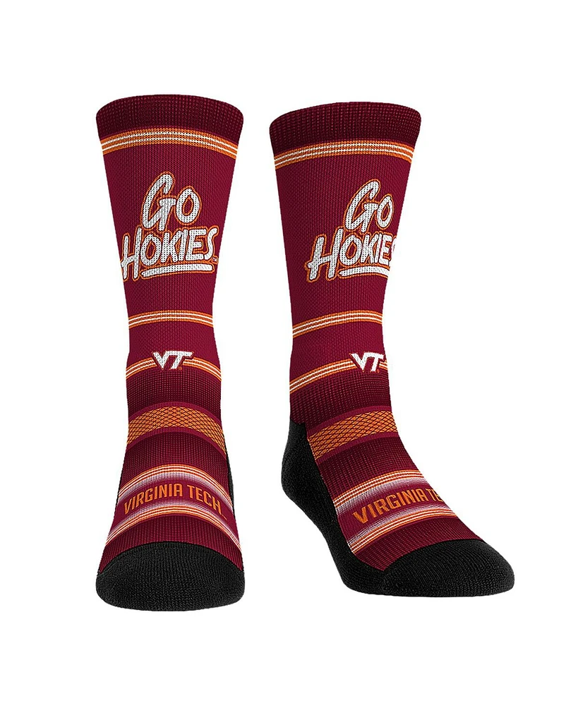 Men's and Women's Rock 'Em Socks Virginia Tech Hokies Team Slogan Crew Socks