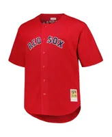 Men's Mitchell & Ness David Ortiz Red Boston Sox Big and Tall Cooperstown Collection Batting Practice Replica Jersey