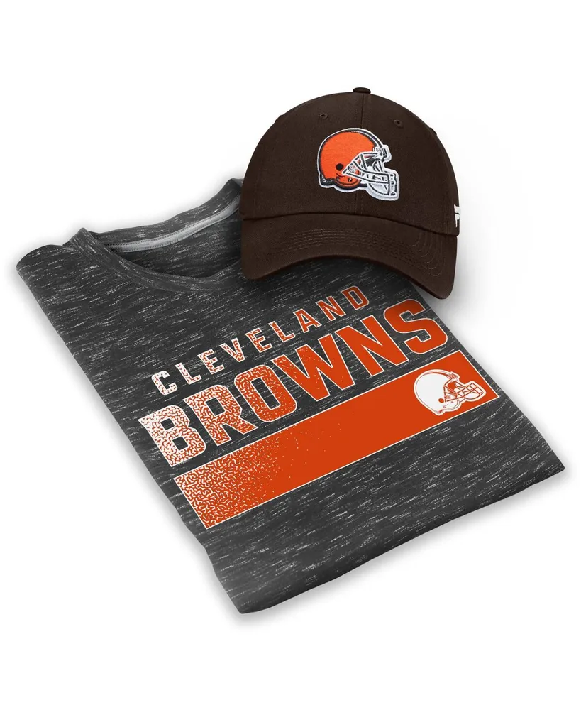 Fanatics Men's Branded Heathered Gray, Gray Cleveland Browns Team