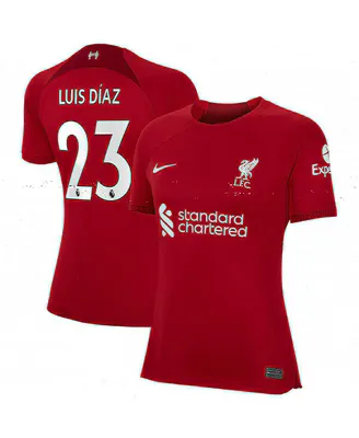 Women's Nike Luis Diaz Red Liverpool 2022/23 Home Breathe Stadium Replica Player Jersey