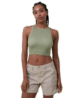 Cotton On Women's Seamless Benni High Neck Cropped Tank Top