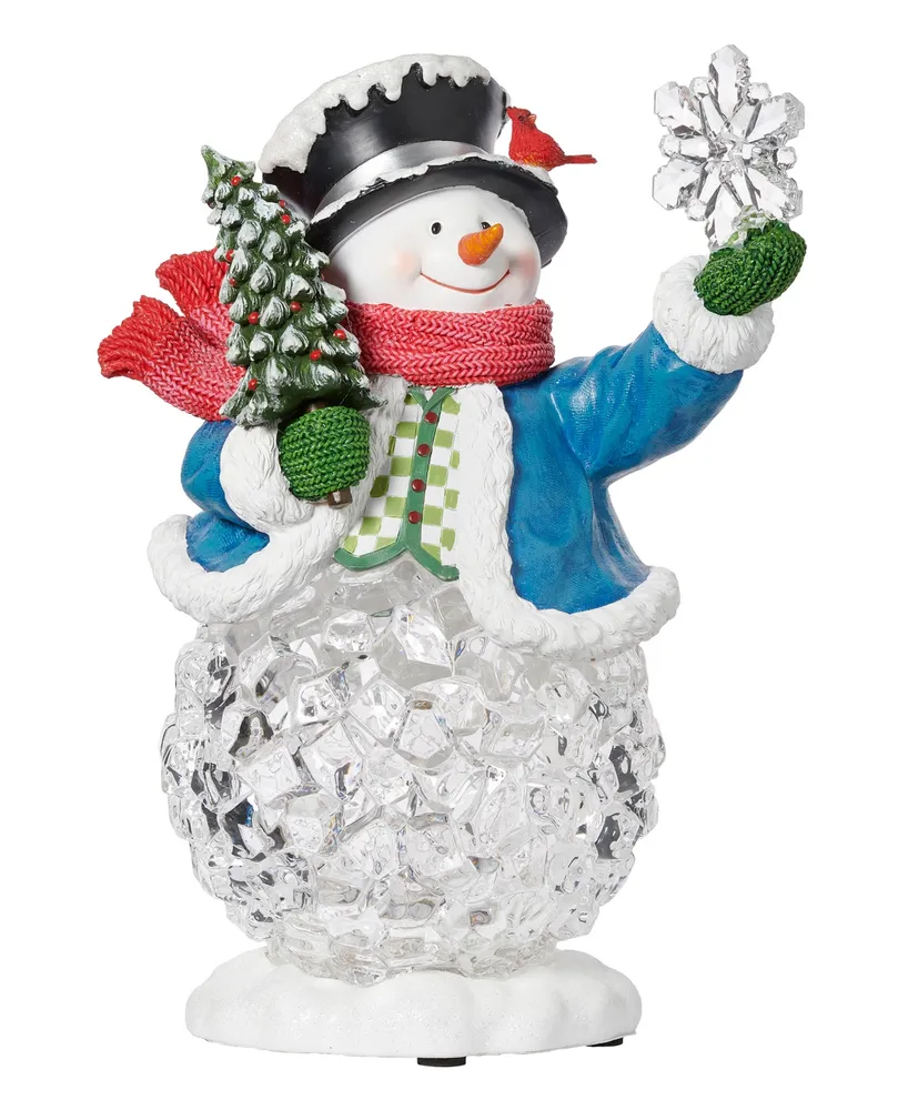 13" H Musical Light Emitting Diode (Led) Snowman Ice