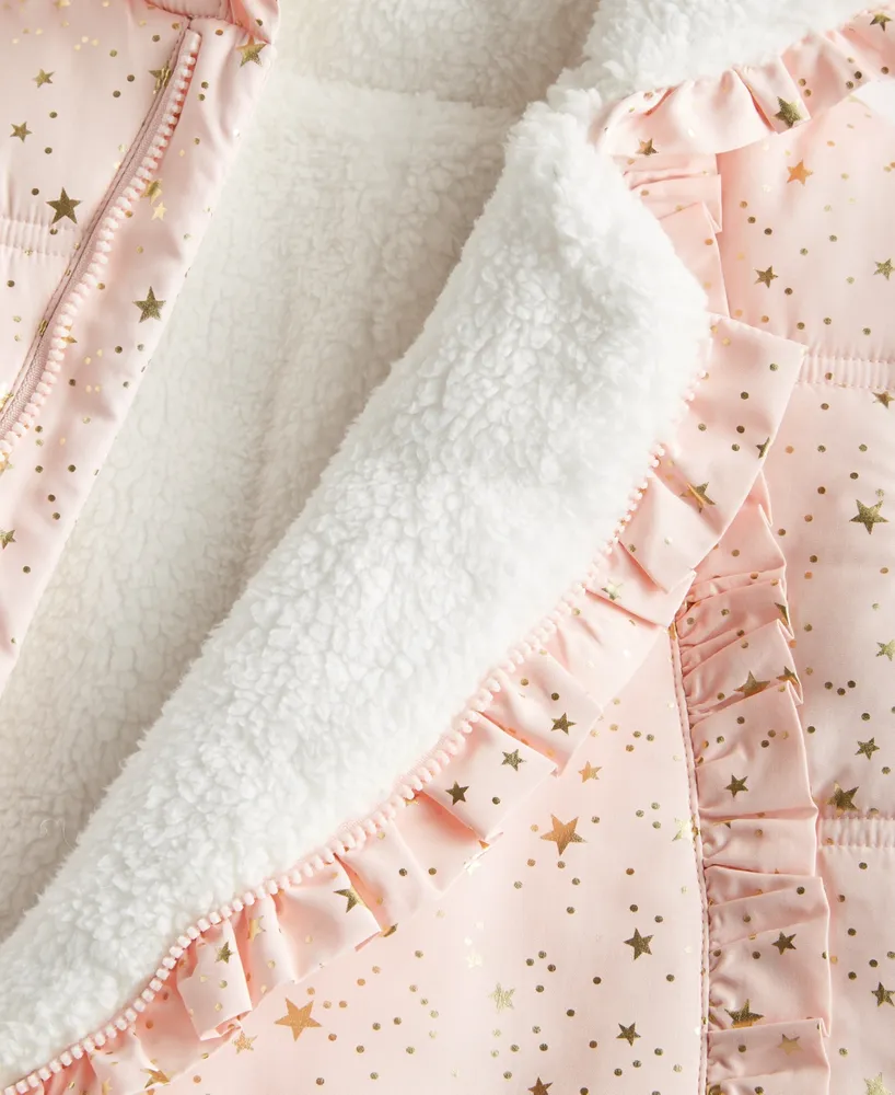 First Impressions Baby Girls Ruffled Snowsuit, Created for Macy's