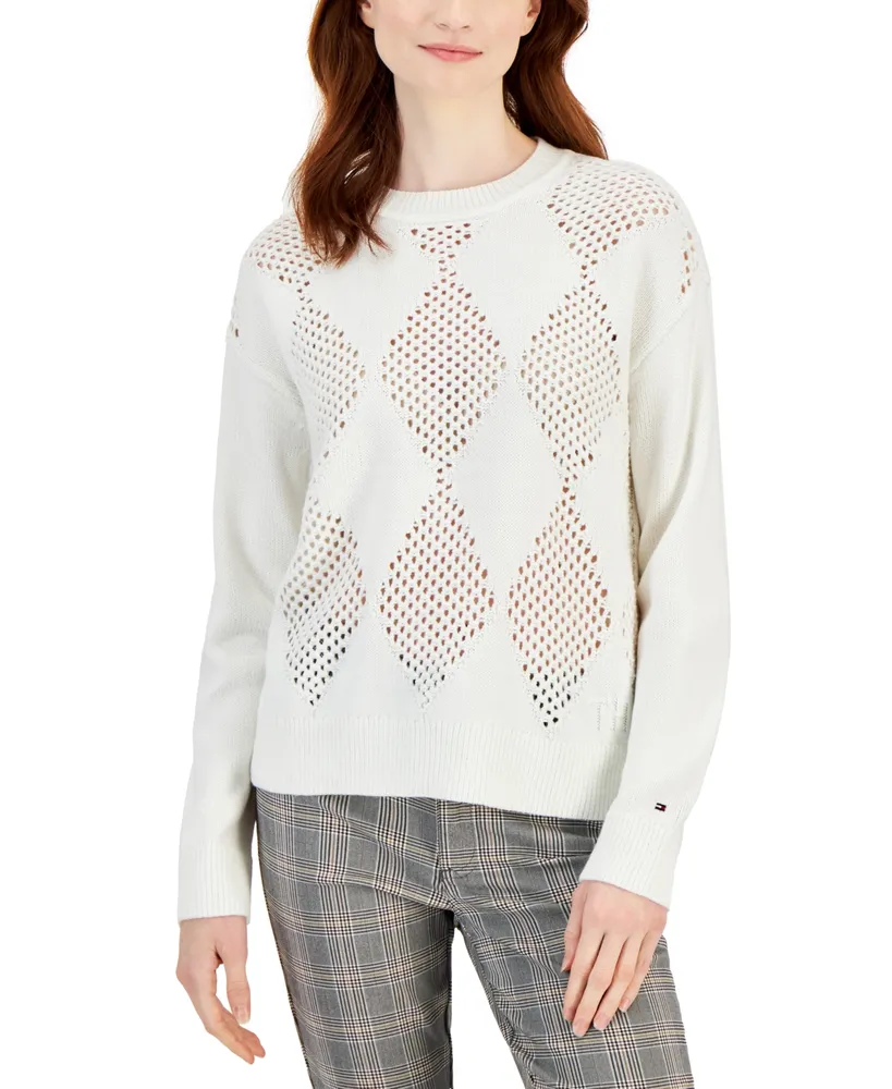 Tommy Hilfiger Women's Layered-Look V-Neck Sweater - Macy's