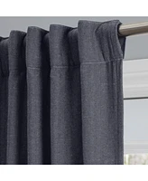 Ricardo Chevron 80C/20P Sustainable Unlined Rod Pocket w/Back Tabs Curtain Panel 48"W x 54"L