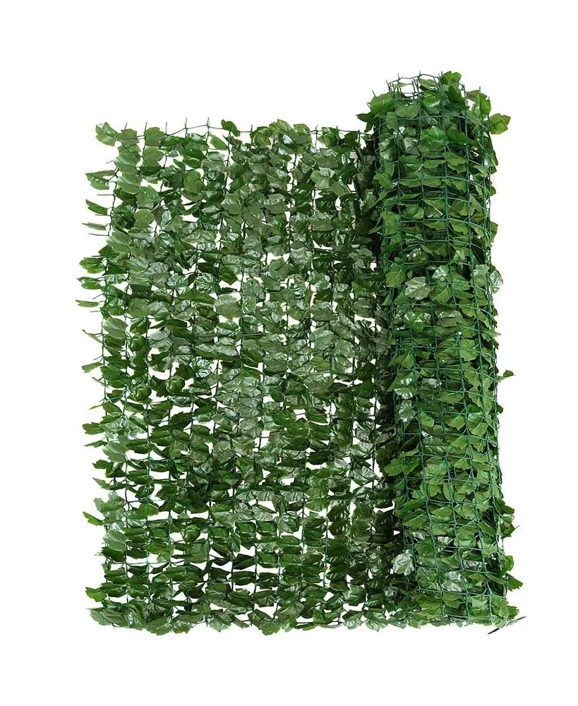 Costway 40''x95'' Faux Ivy Leaf Decorative Privacy Fence Screen Artificial Hedge Fencing
