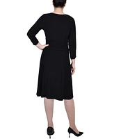 Ny Collection Women's Ruched A-line Dress