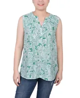 Ny Collection Women's Sleeveless Pintucked Blouse