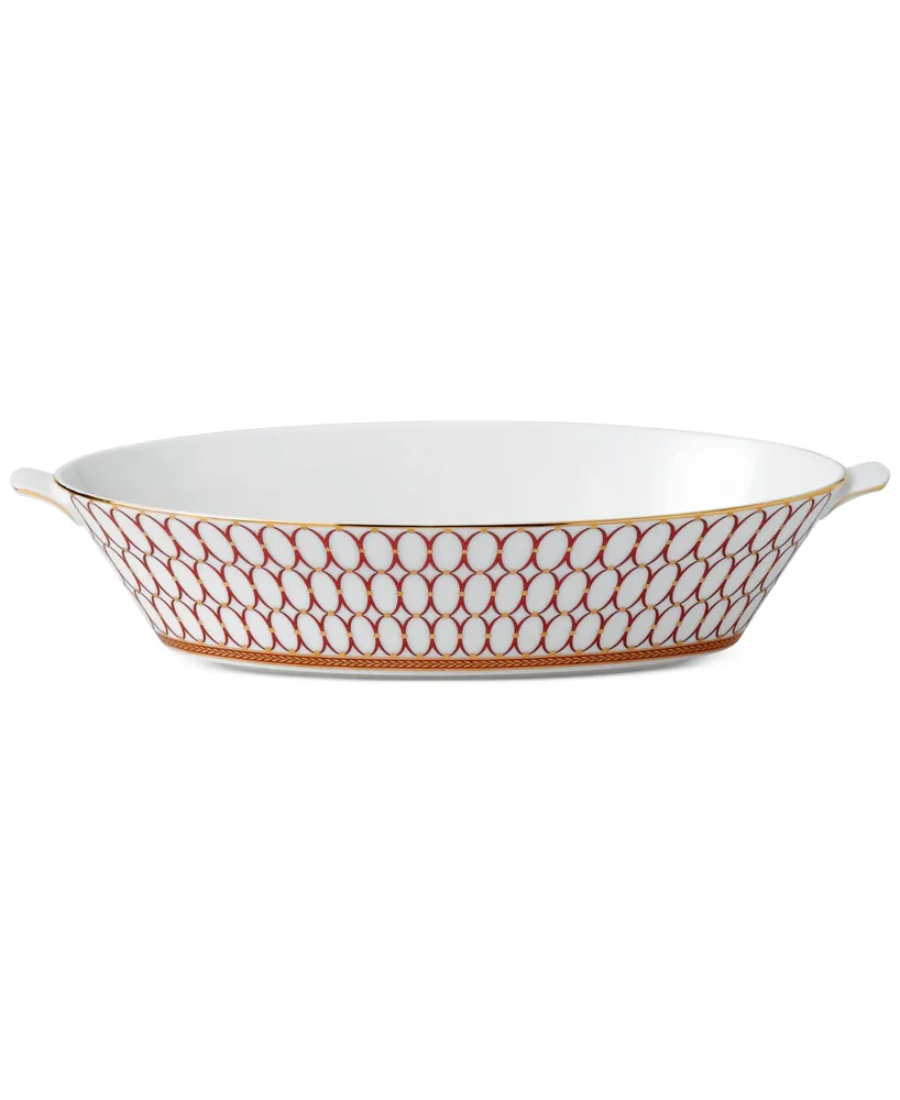 Wedgwood Renaissance Red Oval Serving Bowl