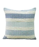 Vibhsa Linden Street Handwoven Dobby Weave Textured Stripe Decorative Pillow, 20" x 20"